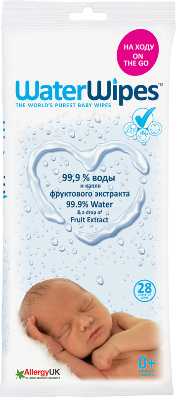 фото Детские влажные салфетки waterwipes 28 шт