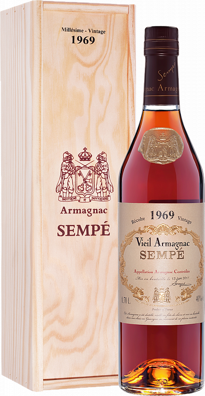 

Арманьяк Sempe Vieil, Armagnac AOC , 40 %, 700 мл, 1969г, gift box