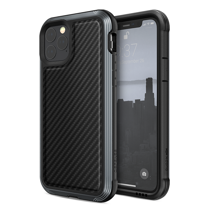 фото Чехол x-doria defense lux carbon для apple iphone 11 pro black