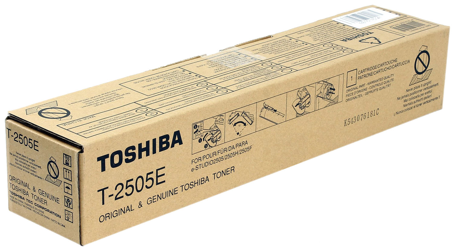 фото Картридж для лазерного принтера toshiba t-2505e, черный, оригинал