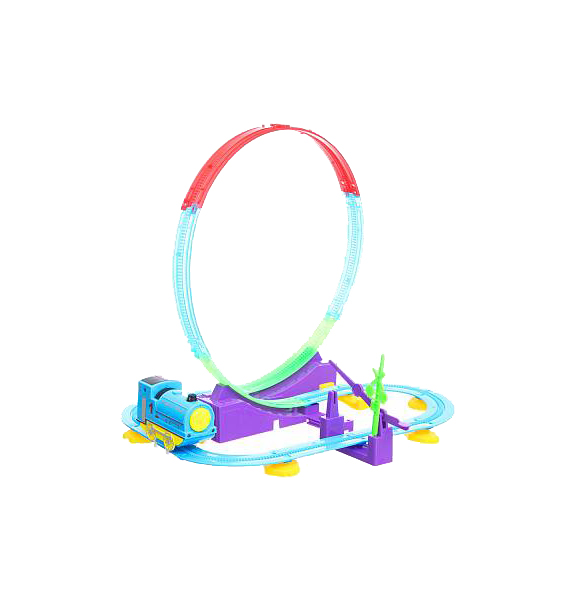

Трек Yako Toys с мёртвой петлёй Сказочные горки со световыми эффектами 28 деталей, Разноцветный