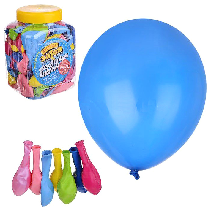 Купить Комплект воздушных шаров в банке, 200 штук, 14 цветов, Веселая затея,