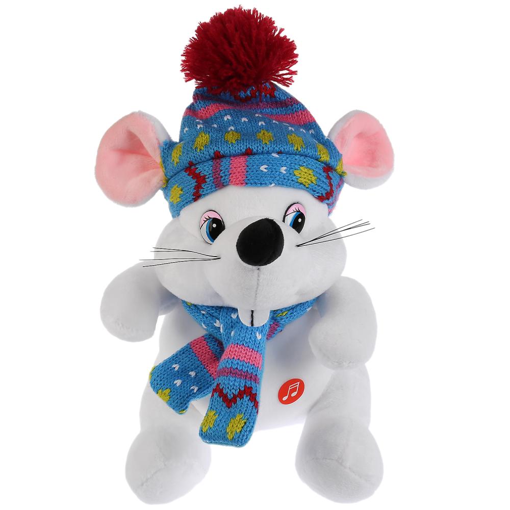 

Игрушка мягкая "Мышка белая в шапке и шарфике", 15 см, Белый