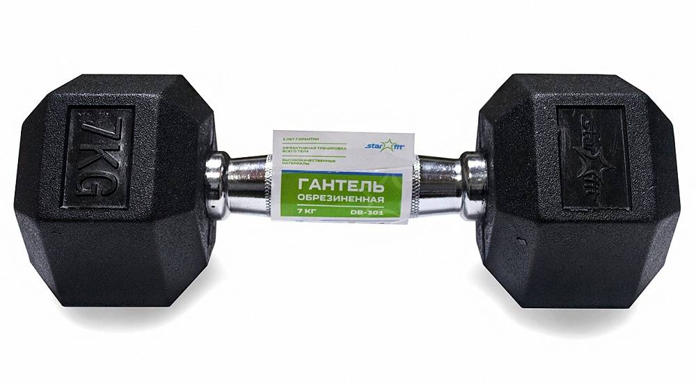 

Гантель обрезиненная StarFit DB-301 7 кг, DB-301