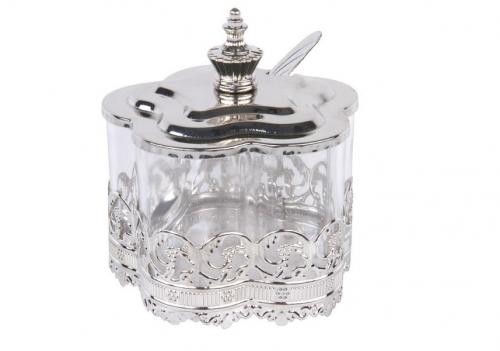 

Сахарница ROSENBERG, RNA-140014-Silver, 9*9*10,5 см
