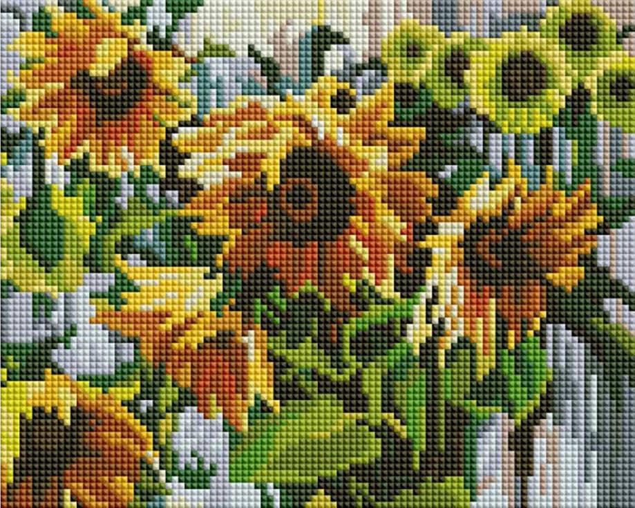 

Алмазная вышивка Белоснежка Ноктюрн с подсолнухами, 20x25 см, Ноктюрн с подсолнухами