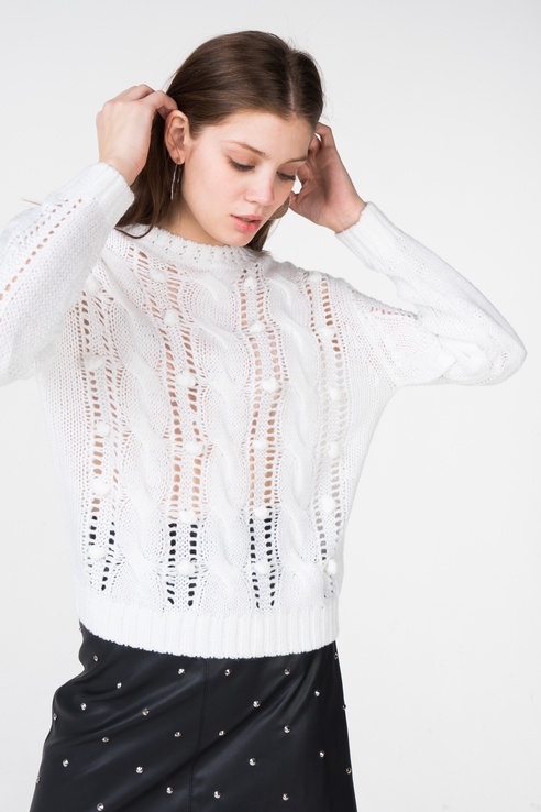 

Джемпер женский Befree белый, 1911099808/