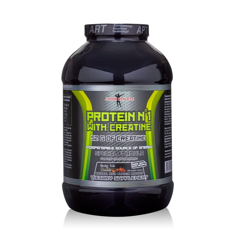 Протеин Junior Athlete Protein №1 With Creatine, 3200 г, шоколад