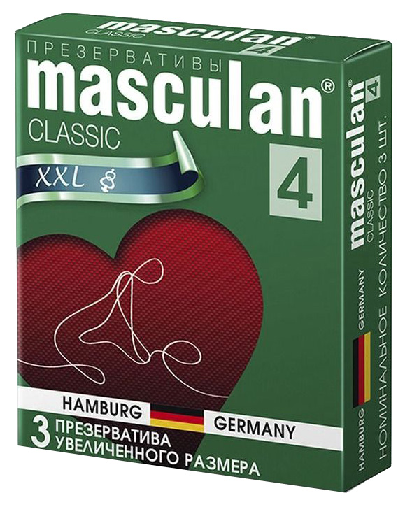 Презервативы Masculan Classic XXL увеличенный размер №4, 3 шт.