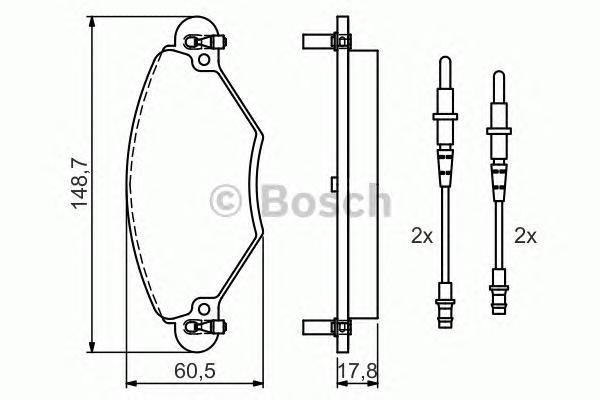 

Комплект тормозных колодок BOSCH 0986424582