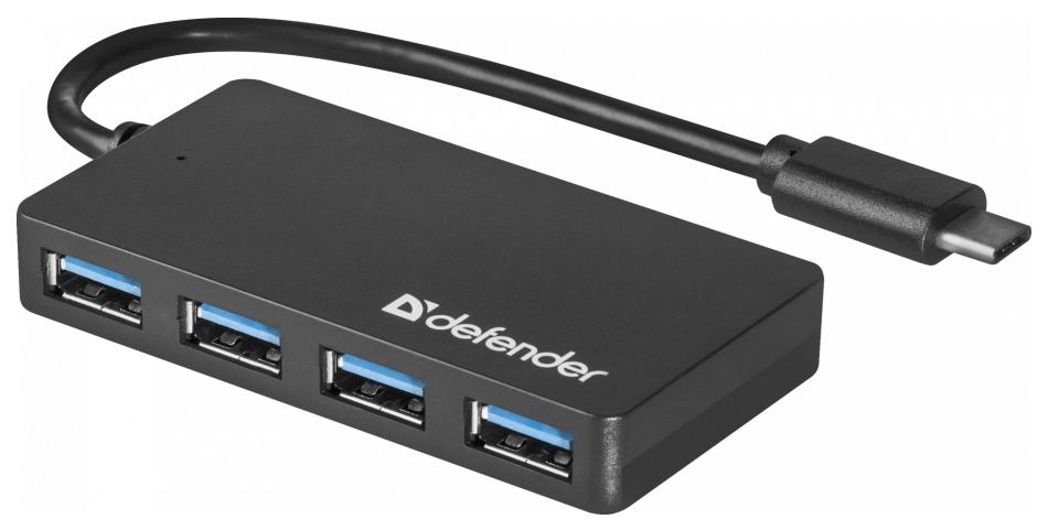 

USB-концентратор Defender Quadro Transfer Type C 4 порта Af*3.0, Transfer