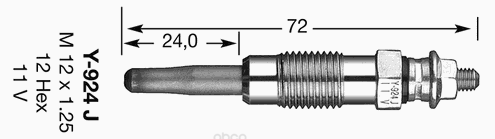 фото Свеча накаливания ngk 7906