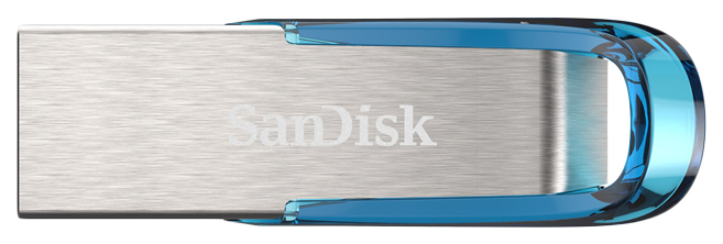 фото Флешка sandisk cruzer ultra flair 128гб silver/blue (sdcz73-128g-g46b)