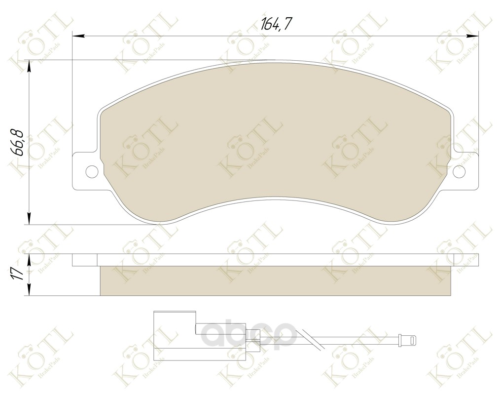 фото Комплект тормозных колодок kotl 1724kt
