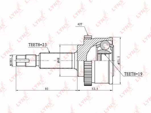 

Шрус LYNXauto CO-5701A