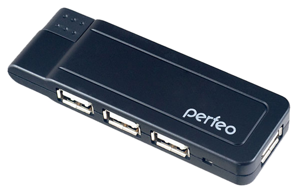 

Разветвитель для компьютера Perfeo PF-VI-H021 4 порта черный, PF-VI-H021