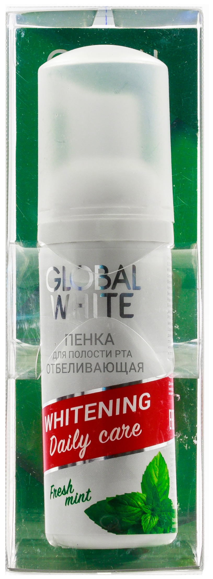 Ополаскиватель для рта Global White Отбеливающая Свежая мята 50 мл