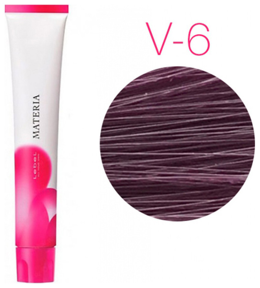 Краска для волос Lebel Materia V6 тёмный блондин фиолетовый 80 мл венчик для смешивания краски 02 фиолетовый