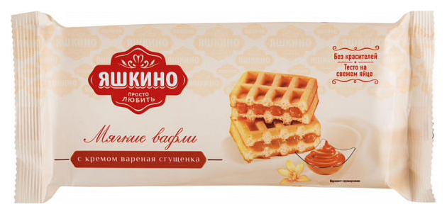 Вафли мягкие Яшкино с кремом вареная сгущенка 120 г