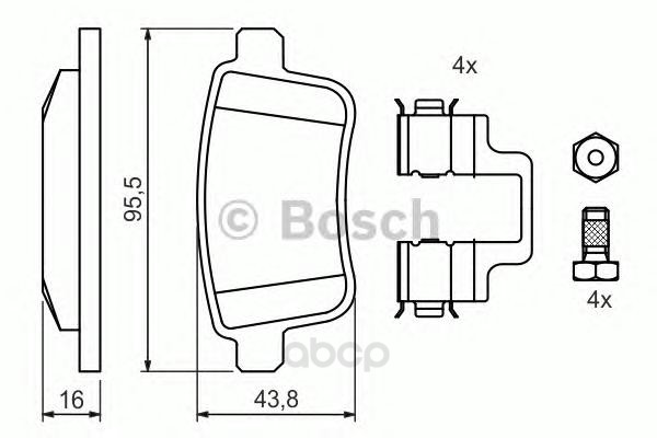 

Тормозные колодки Bosch задние 986494331