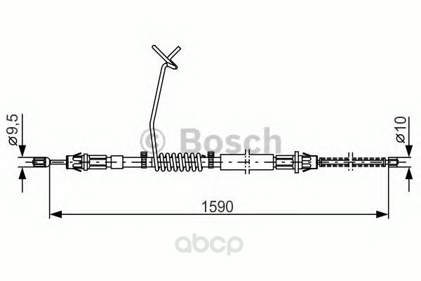 

Трос cтояночного тормоза BOSCH 1987477175 левый