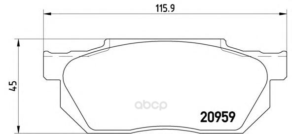 

Тормозные колодки дисковые brembo P28006