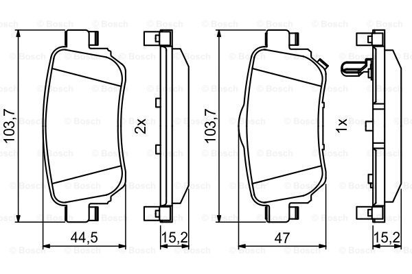 Тормозные колодки Bosch дисковые 986494816 600000089966