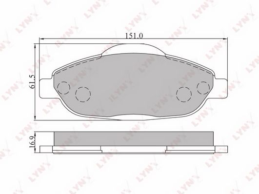

Тормозные колодки LYNXauto дисковые BD6102