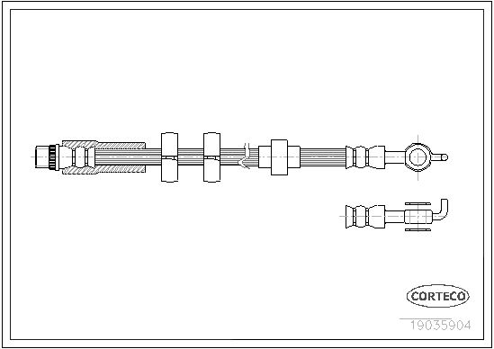 фото Шланг тормозной системы corteco 19035904