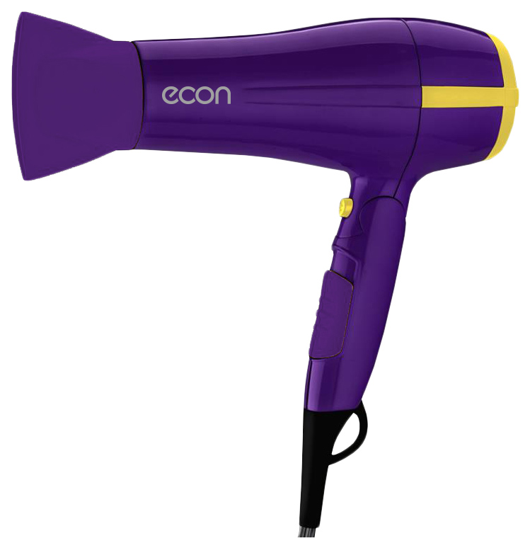 Фен ECON ECO-BH221D 2200 Вт желтый, фиолетовый фен vitek vt 2249 2200 вт фиолетовый