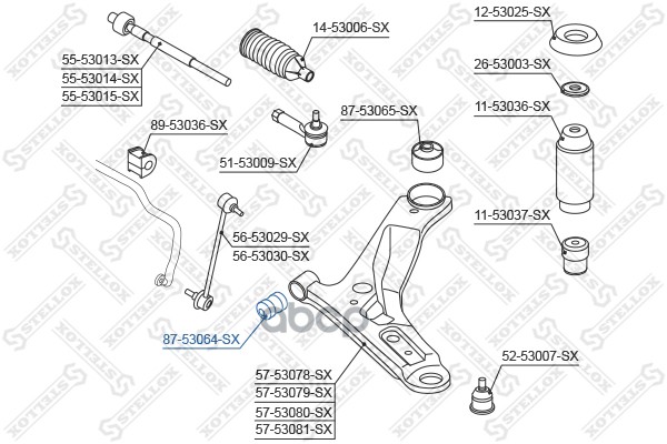 фото Сайлентблок stellox 8753064sx