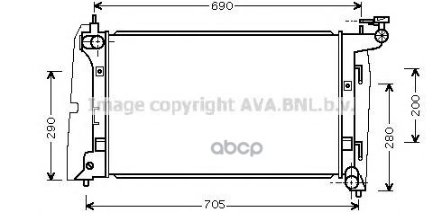 

Радиатор системы охлаждения AVA QUALITY COOLING TOA2290