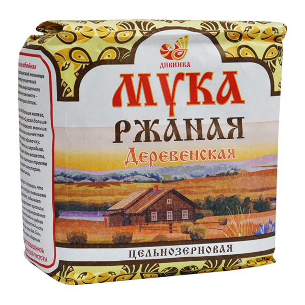 Мука Дивинка ржаная цельнозерновая 1 кг 552₽