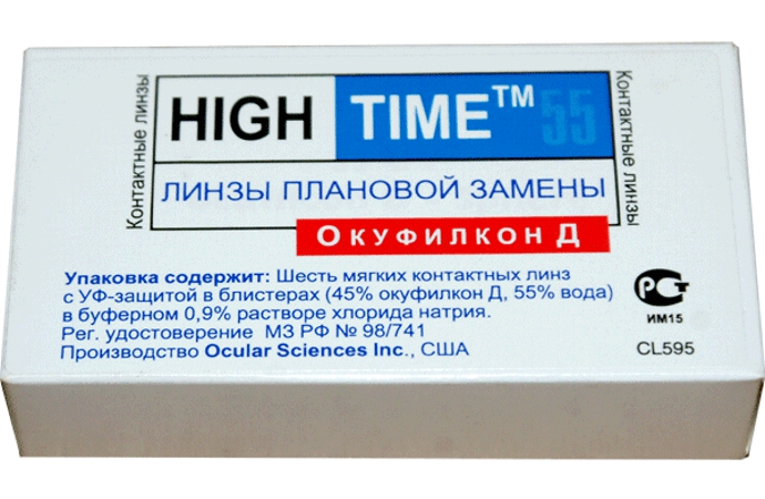 Контактные линзы High Time 55 6 линз R 8,6 -8,50