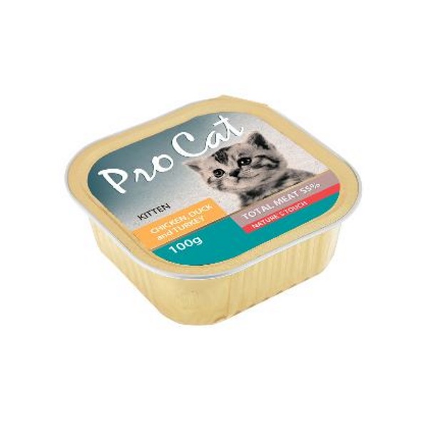 

Консервы для котят Pro Cat Kitten, птица, 100г, Kitten