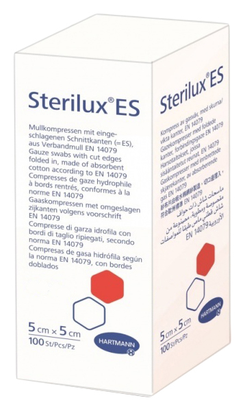 

Салфетки Sterilux Es нестерильные 5 х 5 см 8 слоев 17 нитей 100 шт., 418800