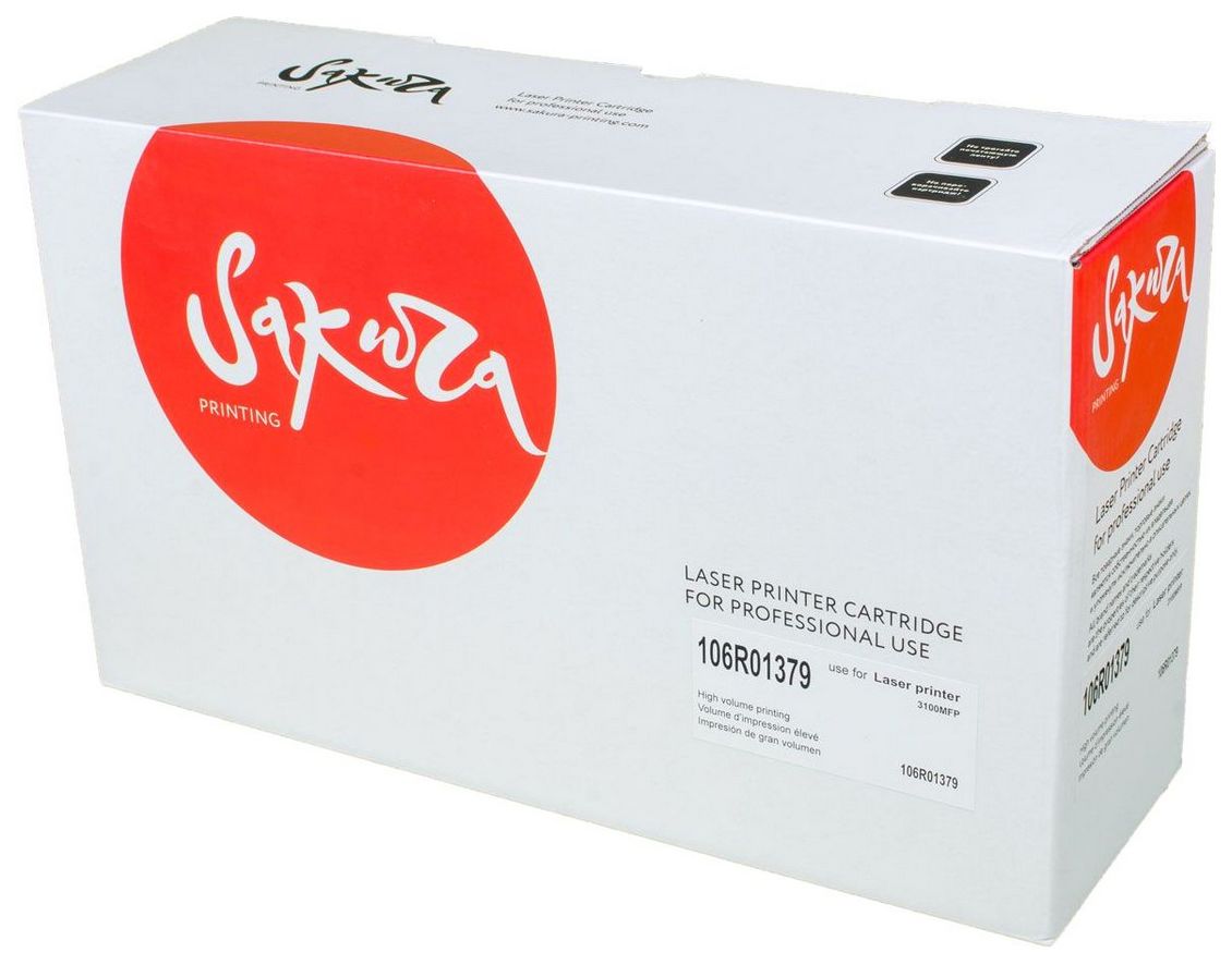 Картридж для лазерного принтера Sakura 106R01379, черный