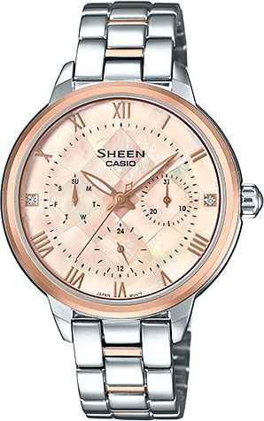 фото Наручные часы кварцевые женские casio sheen she-3055spg-4a