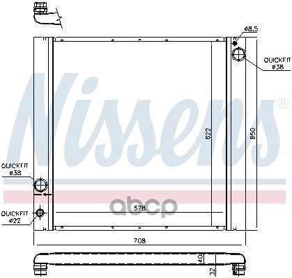 фото Радиатор охлаждения nissens 64329