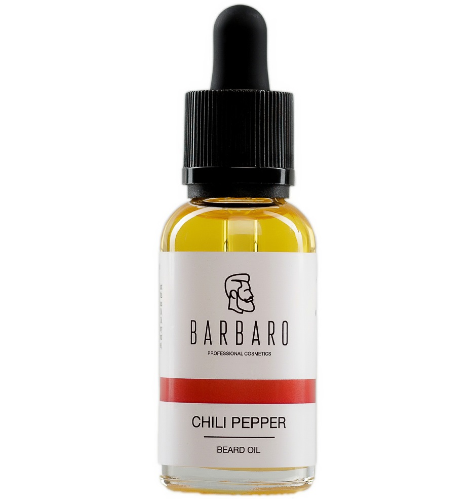 фото Масло для роста бороды barbaro beard oil chili pepper перец чили 30 мл