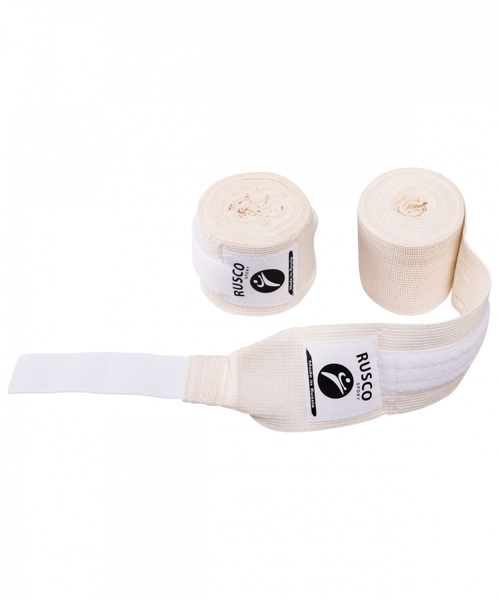 

Бинт боксерский Rusco Sport, 4,5 м, хлопок, белый