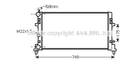 

Радиатор охлаждения двигателя AVA QUALITY COOLING STA2041