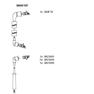 

Комплект проводов зажигания BREMI 3A00/107