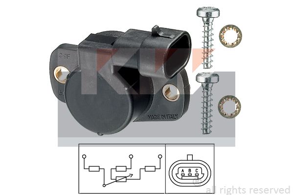 Датчик, положение дроссельной заслонки KW 495 096