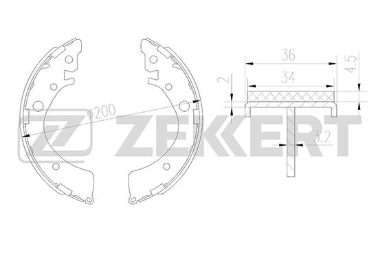 

Комплект тормозных колодок ZEKKERT BK-4103