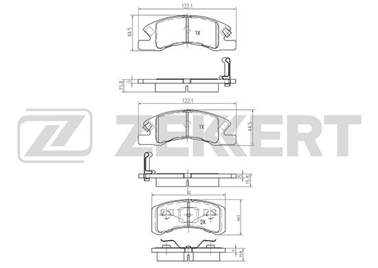 

Тормозные колодки ZEKKERT дисковые BS-2093