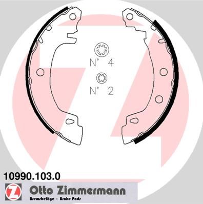 

Комплект тормозных колодок ZIMMERMANN 10990.103.0