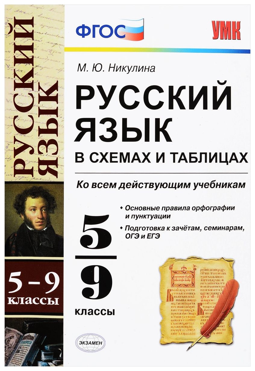 

Русский Язык В Схемах и таблицах: 5-9 классы, Фгос