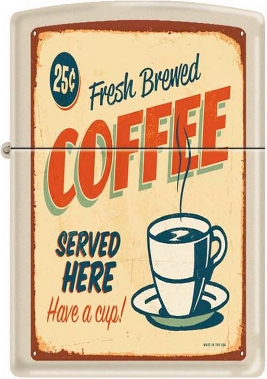 

Бензиновая зажигалка Zippo №216 Coffee Vintage Cream Matte, №216 Coffee Vintage