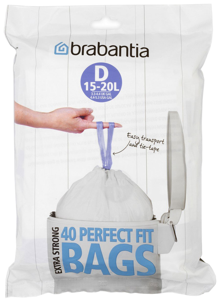 

Пакет пластиковый Brabantia 15/20 л 40 шт